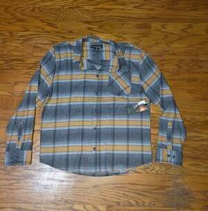 Kyodan Outdoor Men's Plaid Long Sleeve Button-Up Shirt New With Tag